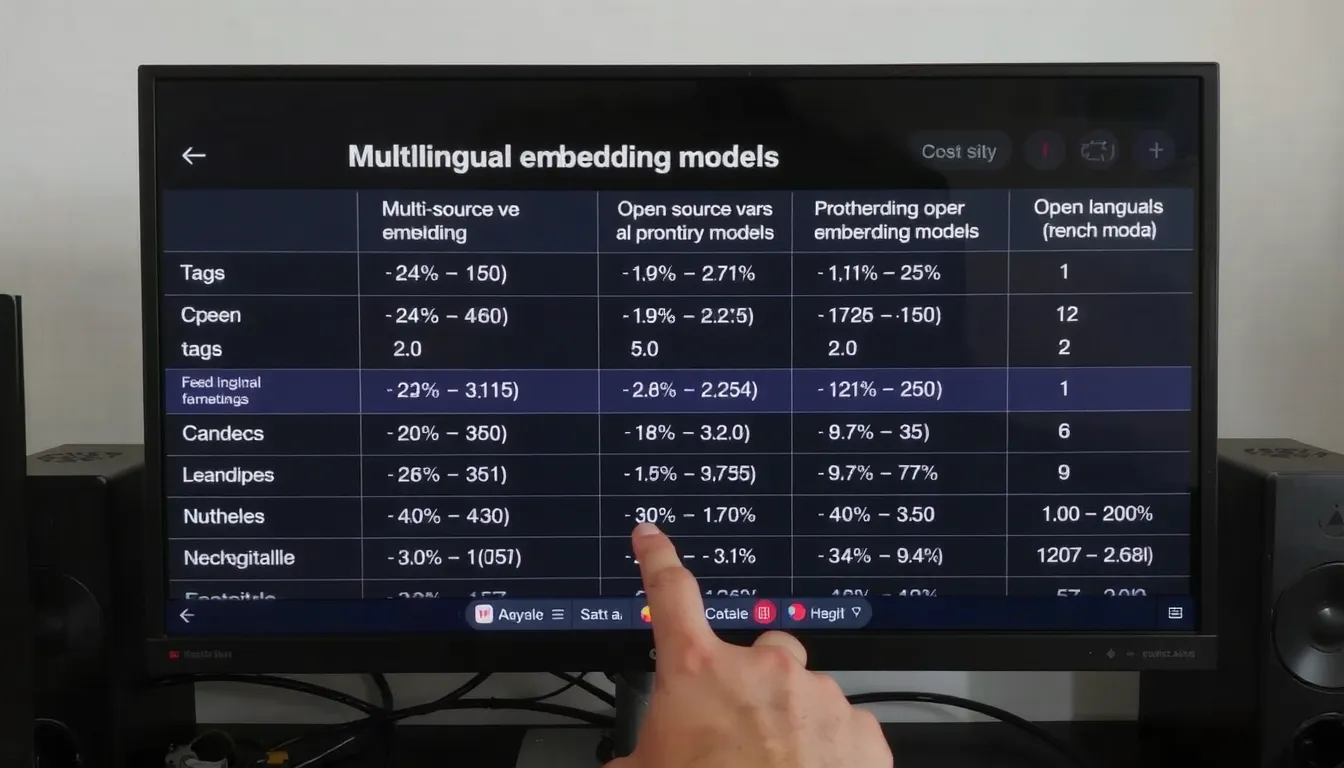 comparatif des embeddings multilingues